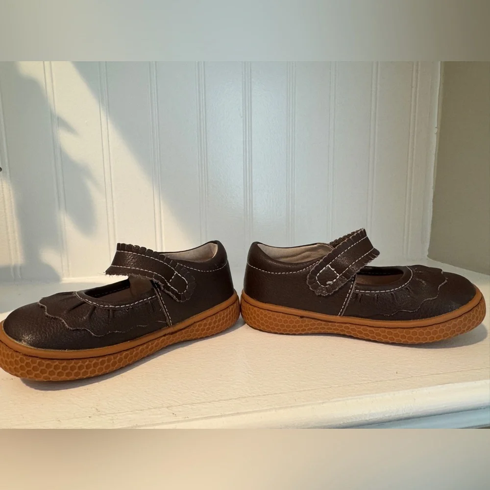 Livie & Luca Brown Girls Mary Jane Dress Shoes
